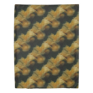 Yellow Rose Flowers Nature Pattern Duvet Cover