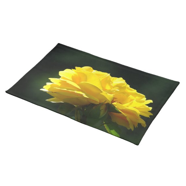 Yellow Rose Flowers placemats Roses Place Mats (On Table)