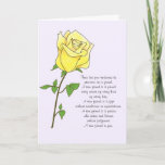 Yellow Rose Friend Birthday Card<br><div class="desc">Pretty friends birthday card with a yellow rose,  the symbol of friendship. This card is customizable with your personalized message.</div>