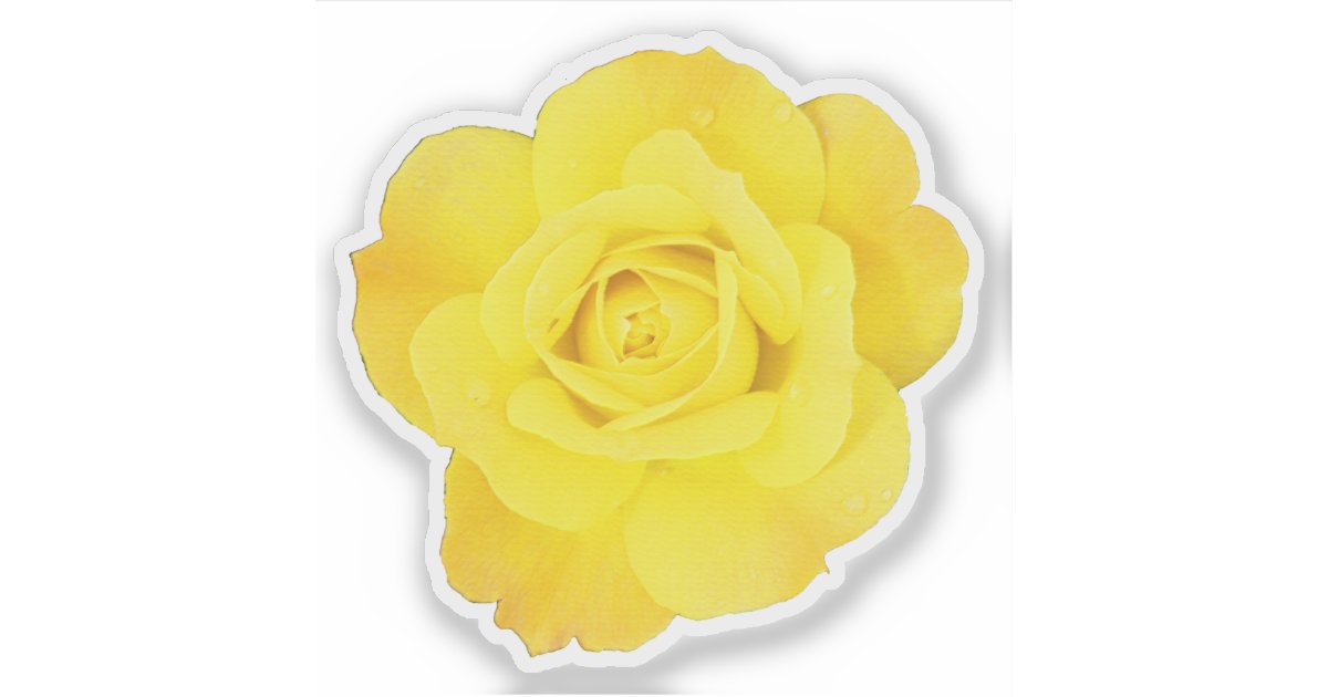 Yellow Rose Friendship Day Friends Weddings Floral Sticker | Zazzle