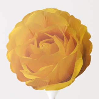 Yellow Rose Garden Flower Floral Balloon