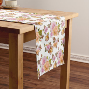Yellow Rose Garden Short Table Runner