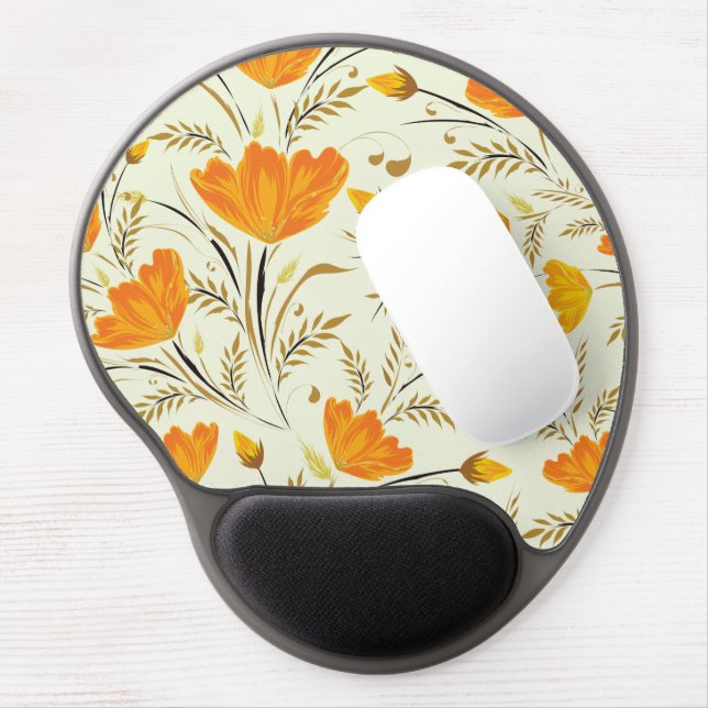 Yellow rose gel mouse pad (Left Side)