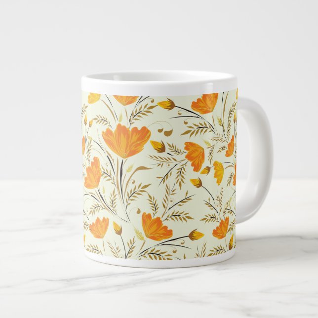 Yellow rose giant coffee mug (Front Right)