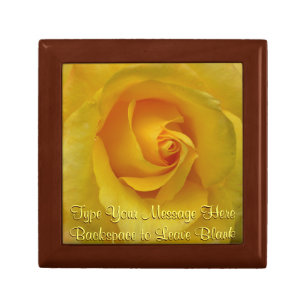 Yellow Rose Gift Box Personalized Flower Boxes