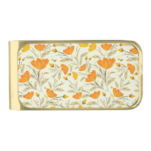 Yellow rose gold finish money clip