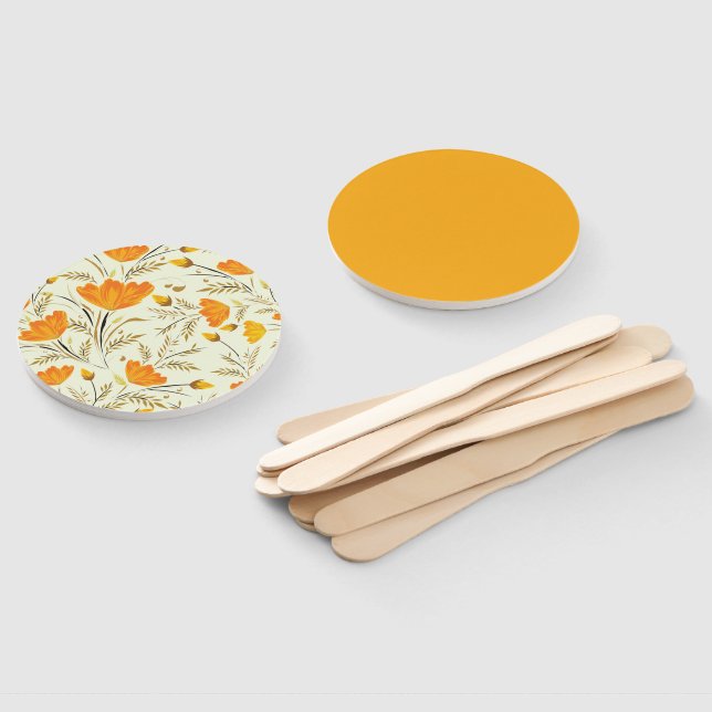Yellow rose hand fan (Non-assembled)