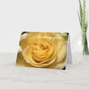 Yellow Rose Happy Birthay Card Greeting