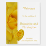 Yellow Rose Heart Design Wedding Foam Board