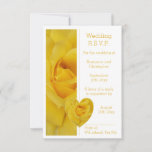 Yellow Rose Heart Design Wedding RSVP