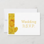 Yellow Rose Heart Design Wedding RSVP