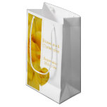 Yellow Rose Heart Design Wedding Small Gift Bag