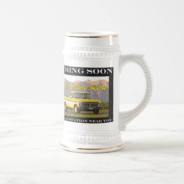 Yellow Rose ii (left handed) Beer Stein (Right)