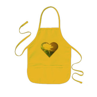 Yellow Rose in a Heart Kids' Apron