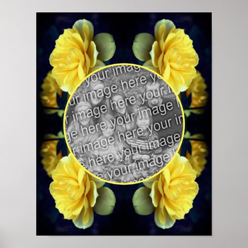 Yellow Rose In Bloom Frame Create Your Own Photo Poster