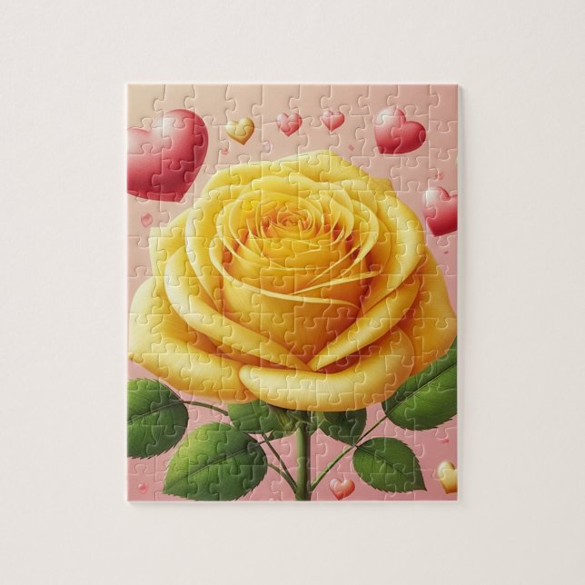 Yellow Rose Jigsaw Puzzle (Vertical)