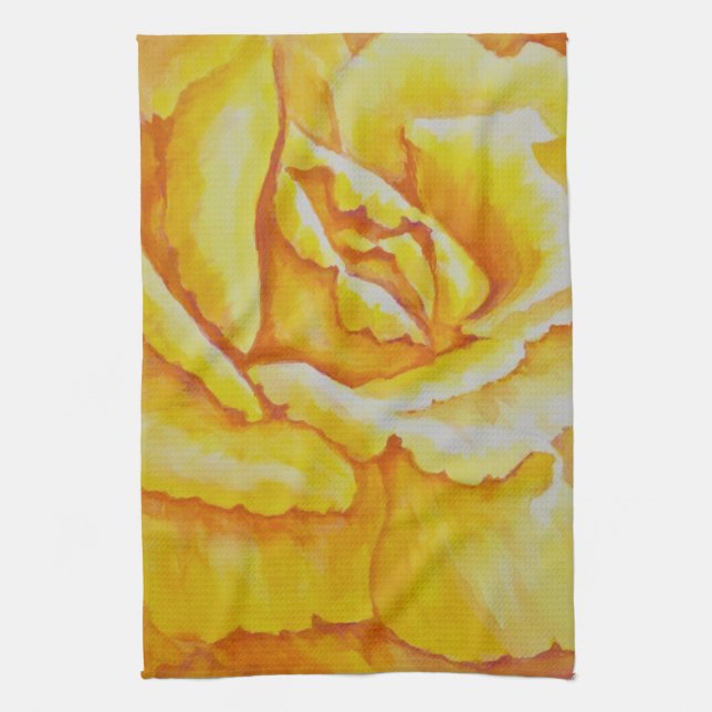 Yellow Rose Kitchen Towel (Vertical)