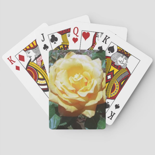 Yellow Rose Large Print Playing Cards (Back)