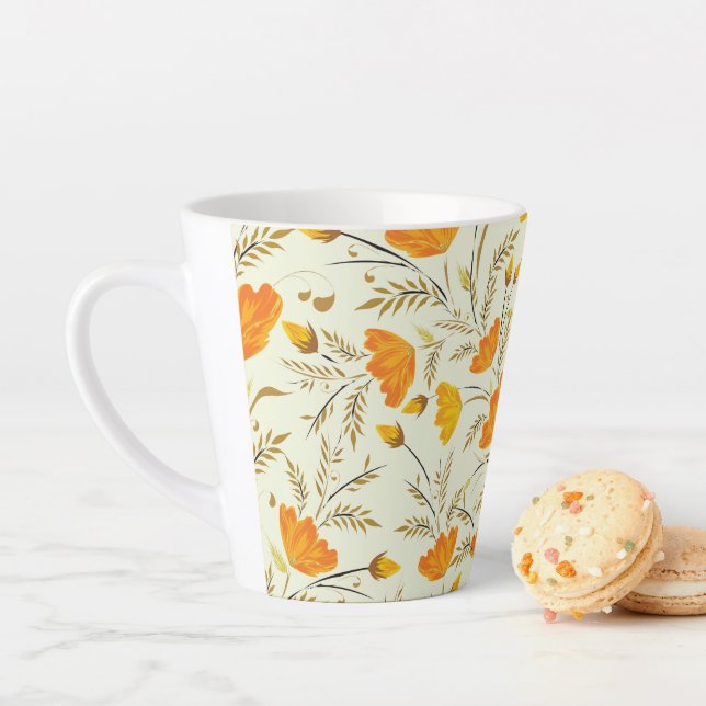 Yellow rose latte mug (In Situ)