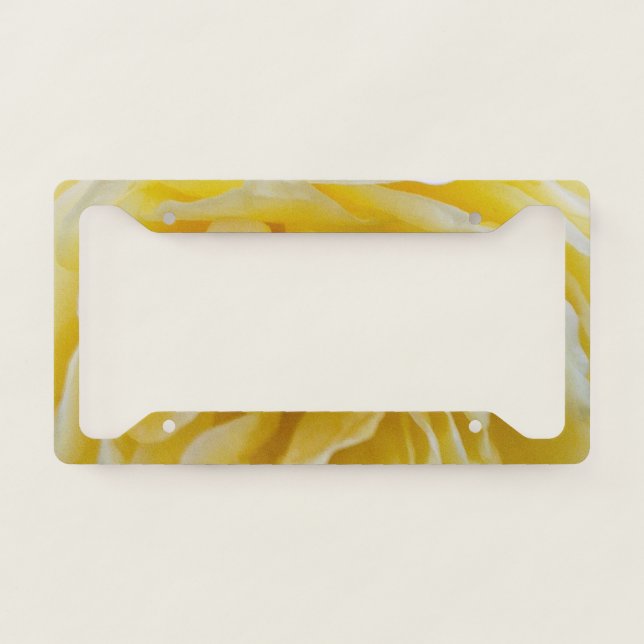 Yellow Rose License Plate Frame (Front)