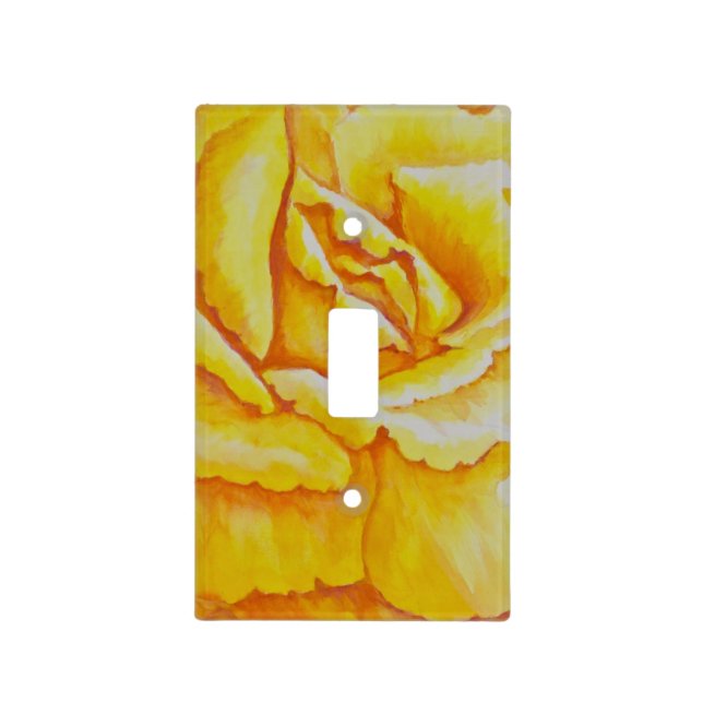 Yellow Rose Light Switch Cover (Front)