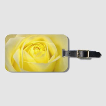 Yellow Rose Luggage Tag by NatureTales at Zazzle