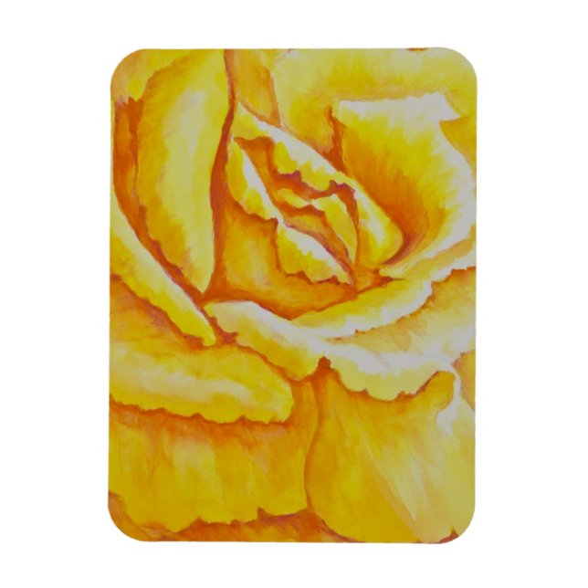 Yellow Rose Magnet (Vertical)