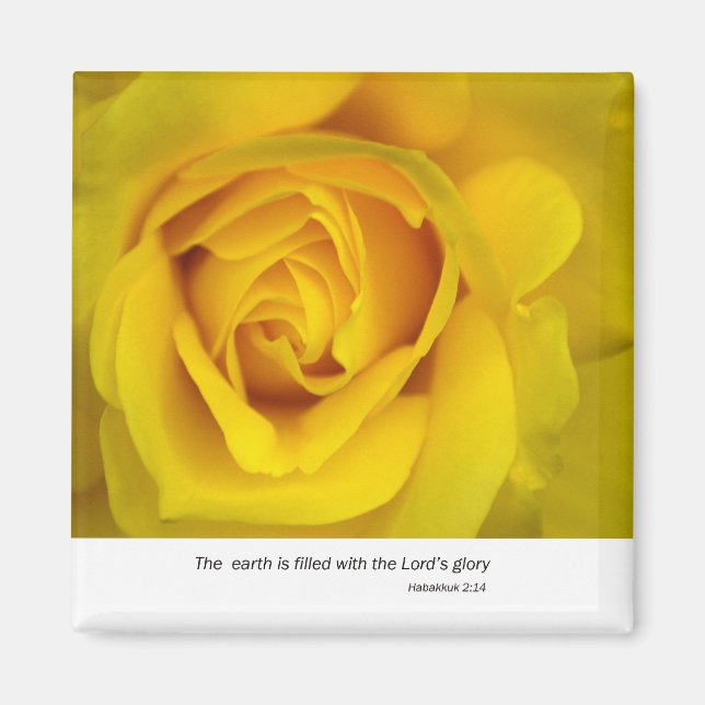 Yellow Rose Magnet (Front)
