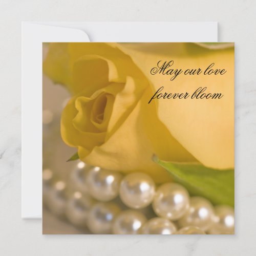 Yellow Rose Marriage/Elopement Announcement