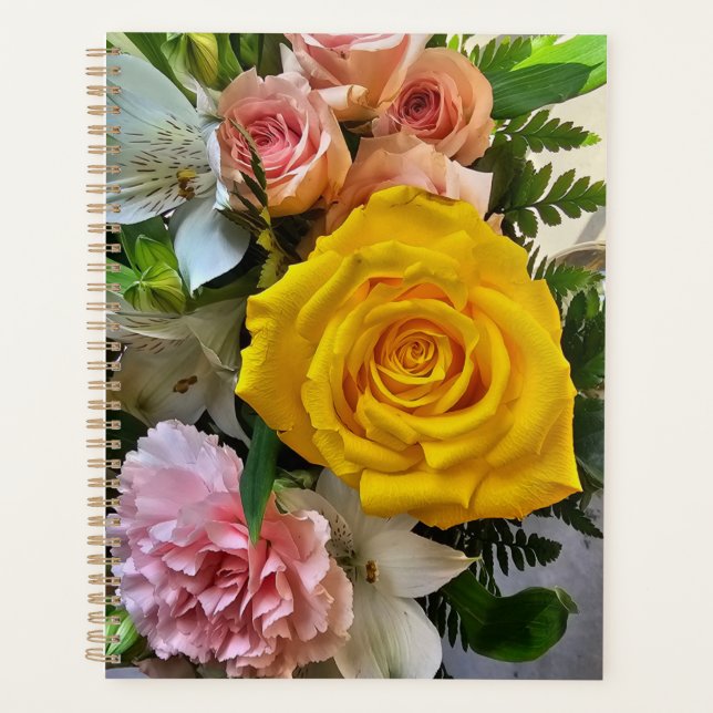 Yellow rose message planner (Front)