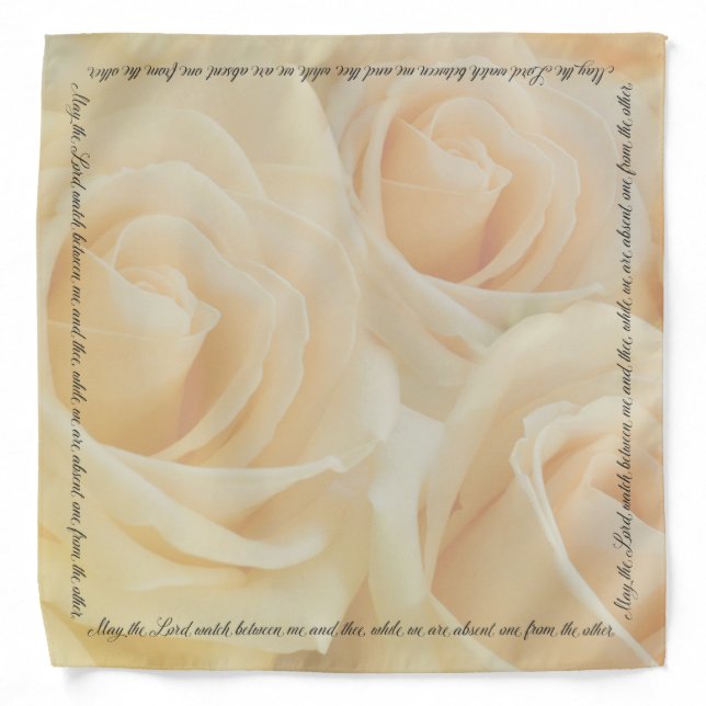 Yellow Rose Mizpah Bandana (Front)