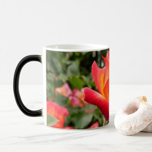Yellow Rose Morphing Mug (With Donut)