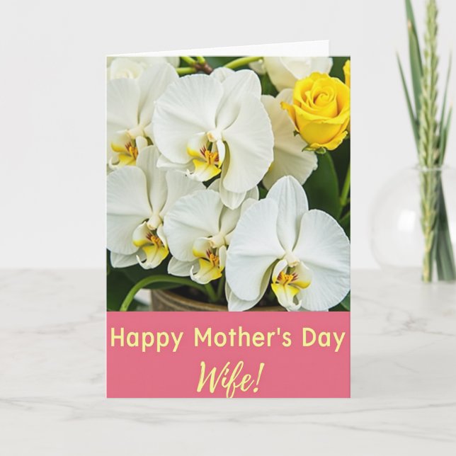 Yellow Rose Mothers Day Card (Front)