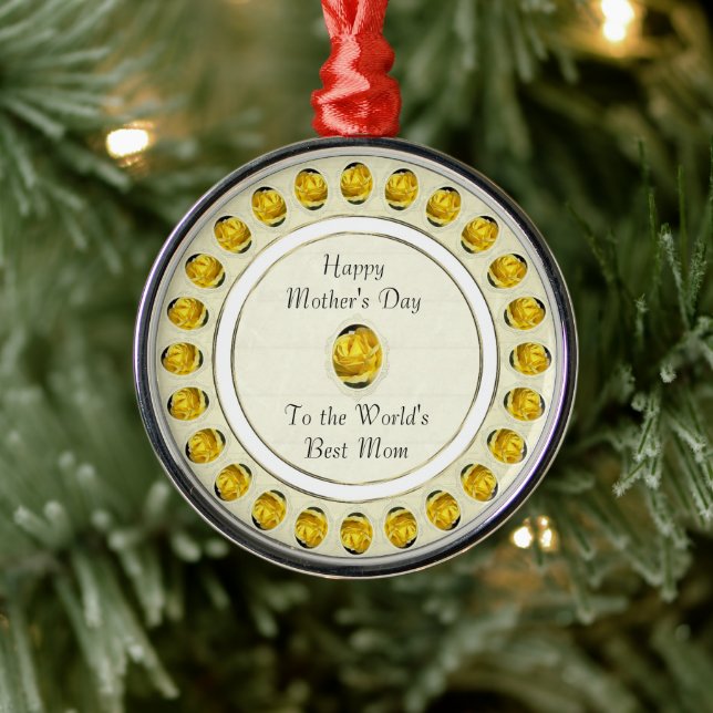 Yellow Rose Mother's Day Ornament (Tree)
