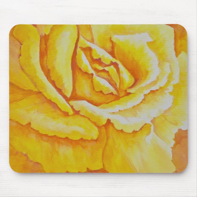 Yellow Rose Mouse Pad (Front)