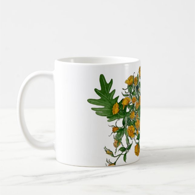 Yellow Rose Mug (Left)