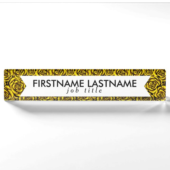 Yellow Rose Name Plate (Front)