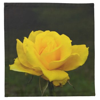 Yellow Rose Napkin by HighSkyPhotoWorks at Zazzle
