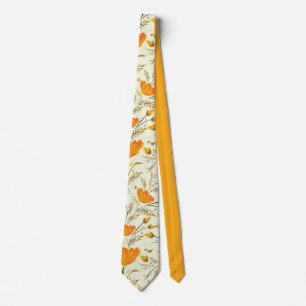 Yellow rose neck tie