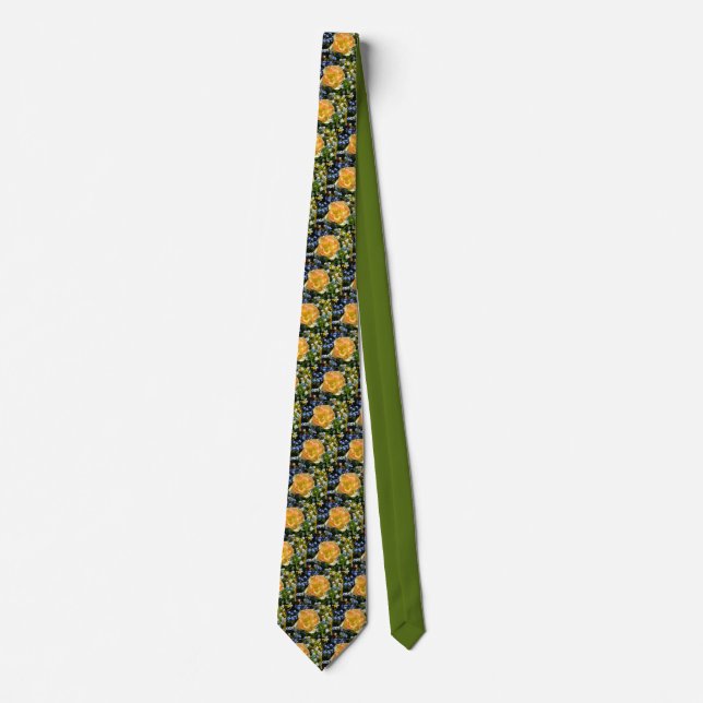 Yellow rose neck tie (Front)