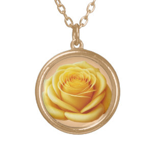 Yellow Rose Necklace