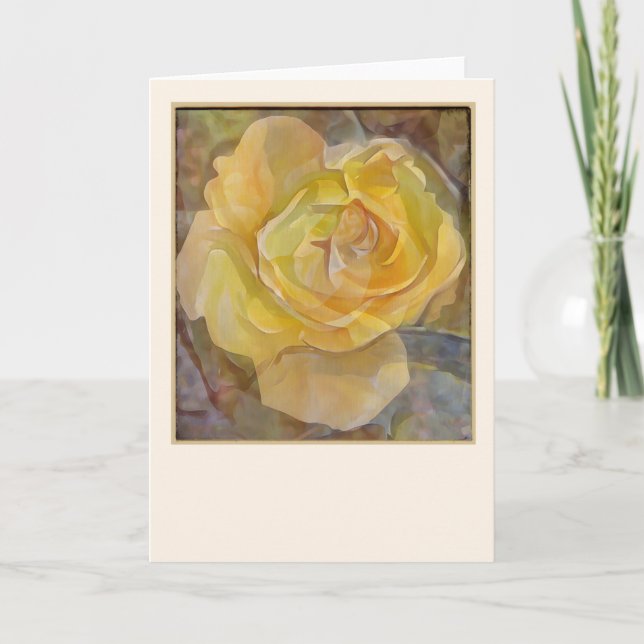 Yellow Rose Note Card (Front)