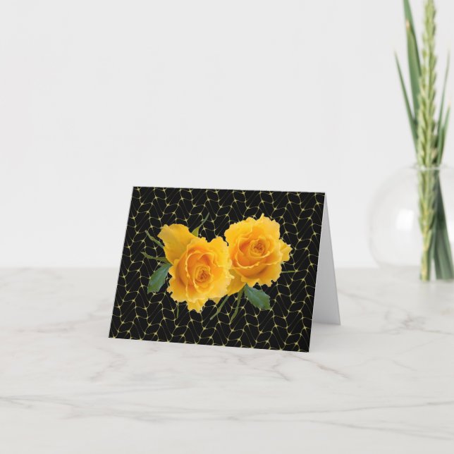 Yellow Rose Note Card (Front)