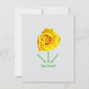 Yellow rose note card