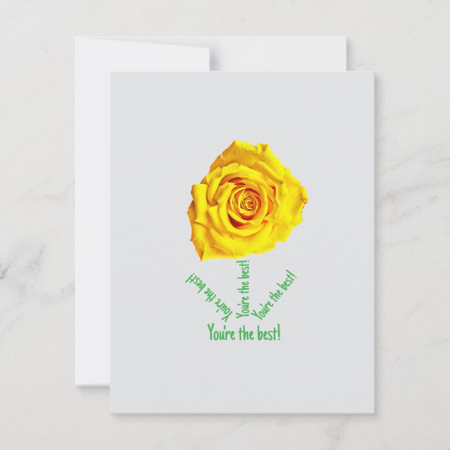 Yellow rose note card (Front)