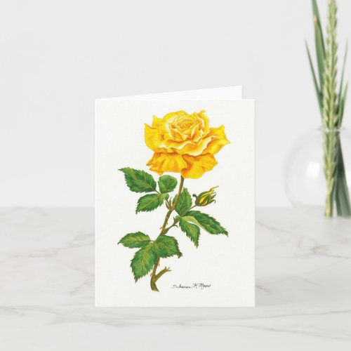 Yellow Rose _ Note Card