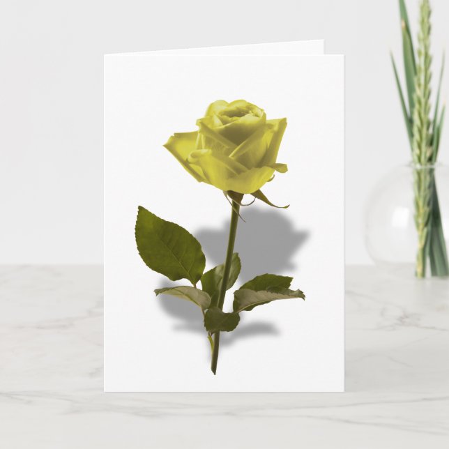 Yellow Rose of Friendship Card (Front)