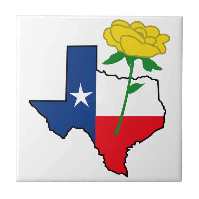 Yellow Rose of Texas Ceramic Tile (Front)