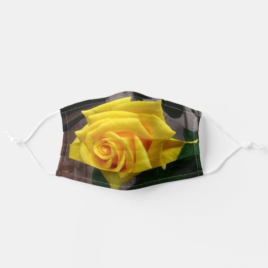 Yellow Rose of Texas Face Mask (Front, Unfolded)