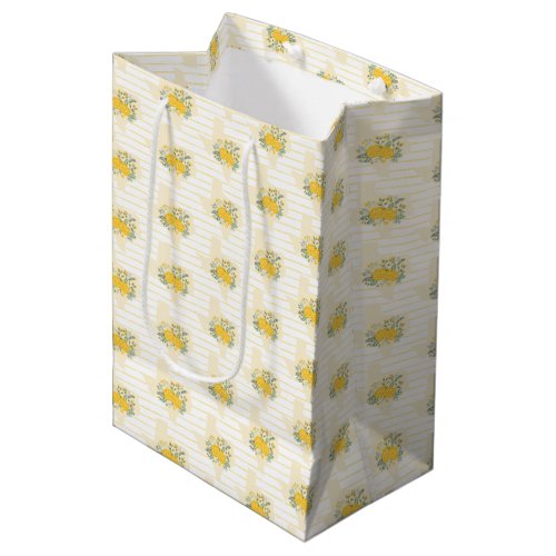 Yellow Rose of Texas _ Gingham State Pattern Medium Gift Bag